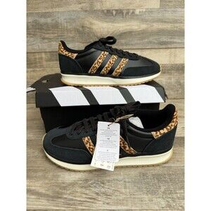 Adidas Run 70s 2.0 Black Leopard Print Women's Size 9 Running Shoes KI5790 New